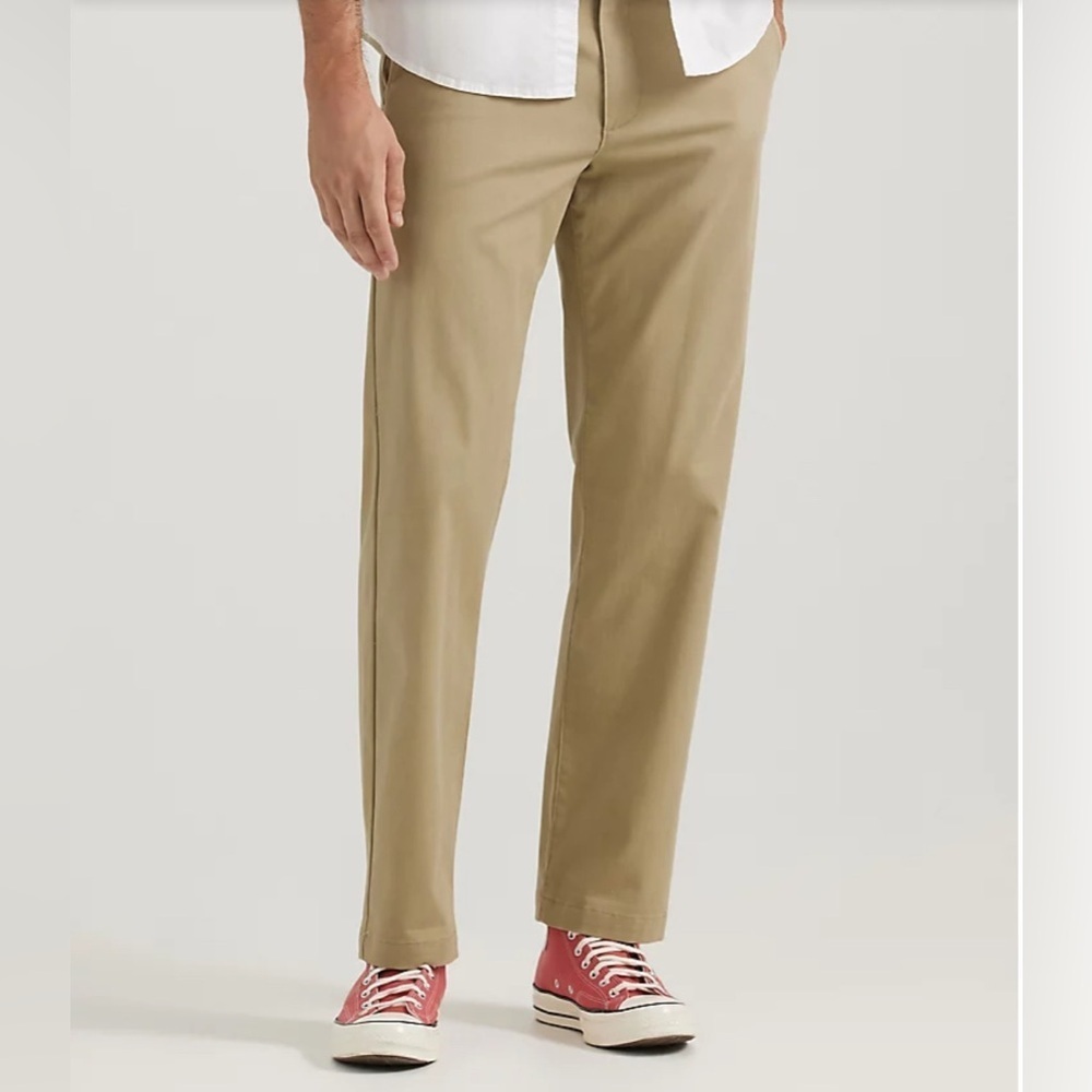 Lee Performance Series, Men’s extreme Motion Straight Fit Flat Pant,KC Khaki,S40